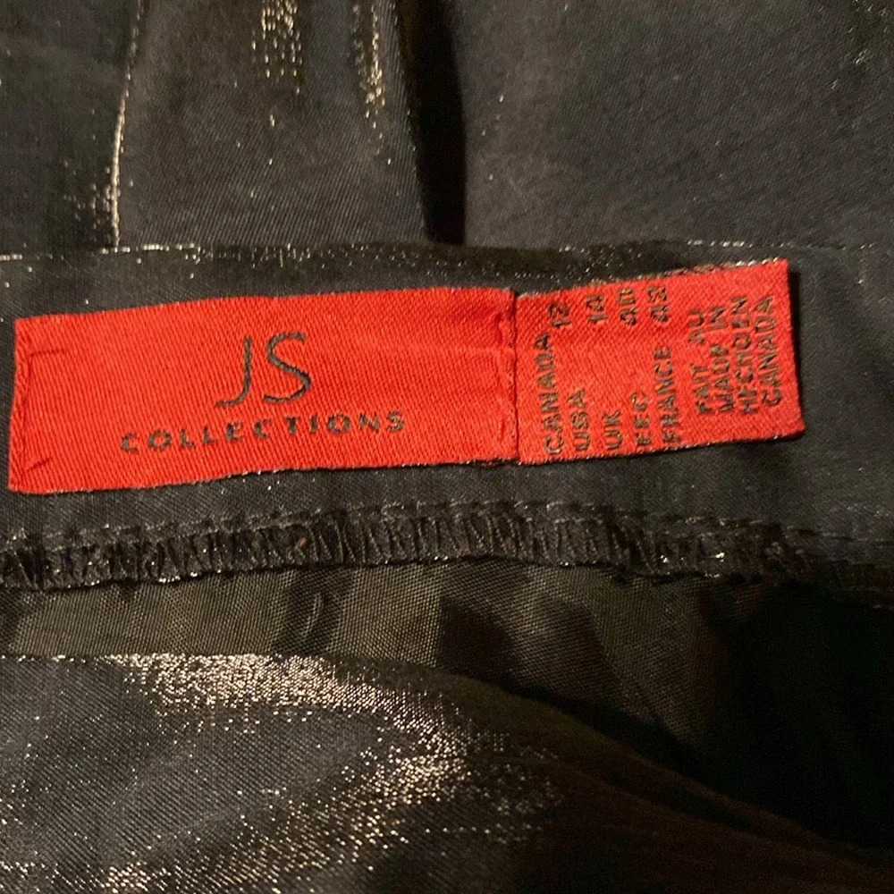 Js Collections Iridescent Black Skirt, Size 12 - image 2